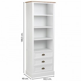 Scaffale Alexandra House Living Bianco Marrone Lega di Zinco Legno MDF 40 x 180 x 63 cm