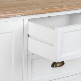 Credenza Alexandra House Living Bianco Marrone Lega di Zinco Legno MDF 40 x 82 x 124 cm