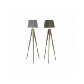 Lampada da Terra DKD Home Decor 40 x 40 x 154 cm Naturale Grigio Marrone 250 V 60 W Pino (2 Unità)