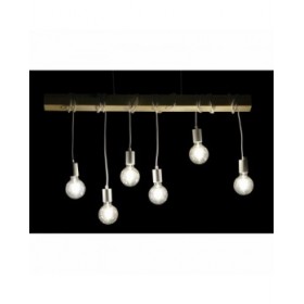 Lampadario DKD Home Decor Nero Metallo Legno Bianco 220 V 50 W (100 x 7 x 160 cm) (2 pcs)