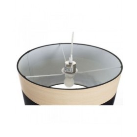 Lampadario DKD Home Decor Bianco Nero Multicolore Argentato Naturale Metallo 50 W Scandi 220 V 30 x 40 cm 38 x 38 x 25 cm (2 Uni