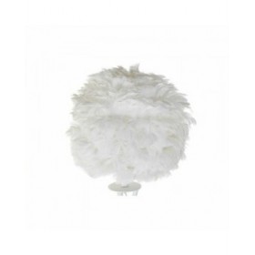 Lampada da Terra DKD Home Decor Metallo Bianco Piuma (40 x 40 x 150 cm)