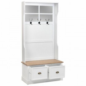 Ingresso con Cassetti Alexandra House Living Bianco Marrone Lega di Zinco Legno MDF 39 x 184 x 92 cm