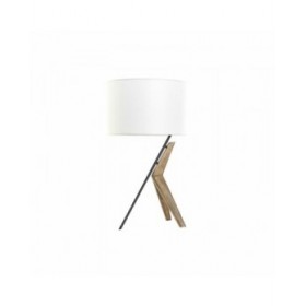 Lampada da tavolo DKD Home Decor Nero Metallo Marrone Bianco Rovere 220 V 50 W 35 x 35 x 54 cm