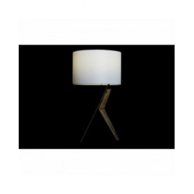 Lampada da tavolo DKD Home Decor Nero Metallo Marrone Bianco Rovere 220 V 50 W 35 x 35 x 54 cm