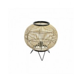 Lampada da tavolo DKD Home Decor Nero Metallo Marrone Bambù (36 x 36 x 37 cm)