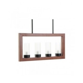 Lampadario DKD Home Decor 25W Cristallo Marrone Alluminio 220 V (52 x 10 x 30 cm)