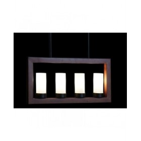 Lampadario DKD Home Decor 25W Cristallo Marrone Alluminio 220 V (52 x 10 x 30 cm)