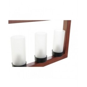 Lampadario DKD Home Decor 25W Cristallo Marrone Alluminio 220 V (52 x 10 x 30 cm)