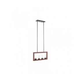 Lampadario DKD Home Decor 25W Cristallo Marrone Alluminio 220 V (52 x 10 x 30 cm)