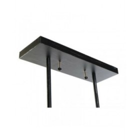 Lampadario DKD Home Decor Cristallo Nero Marrone Alluminio 220 V 50 W (50 x 11 x 20 cm)