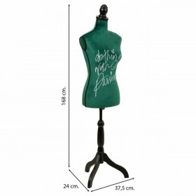 Manichino Alexandra House Living Verde Velluto Legno Polietilene Pino Legno MDF 37 x 168 x 24 cm