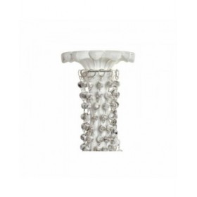 Lampadario DKD Home Decor Bianco Metallo Plastica 40 W Romantico Decapaggio 220 V 70 x 70 x 63 cm