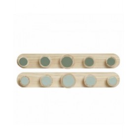 Appendiabiti da parete DKD Home Decor Plastica Legno MDF Tropicale 48 x 6 x 7,5 cm (2 Unità)