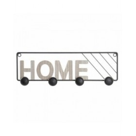 Appendiabiti da parete DKD Home Decor Ferro Legno MDF Loft (45 x 5 x 14 cm)
