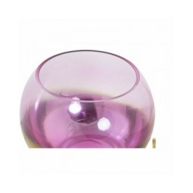Portacandele DKD Home Decor 8424001830619 Rosa Dorato Metallo Cristallo 19 x 19 x 20,5 cm