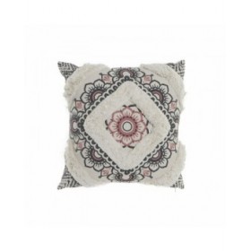 Cuscino DKD Home Decor 8424001833795 Bianco Nero Quadrato Coloniale 45 x 10 x 45 cm