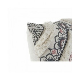 Cuscino DKD Home Decor 8424001833795 Bianco Nero Quadrato Coloniale 45 x 10 x 45 cm