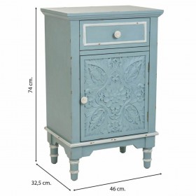 Comodino Alexandra House Living Azzurro Bianco 32 x 74 x 46 cm