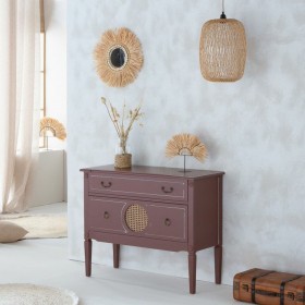 Cassettiera Alexandra House Living Marrone Naturale Rattan Legno di abete Legno MDF 38 x 72 x 88 cm