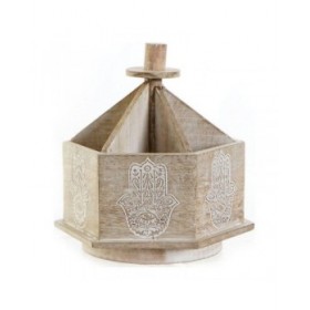 Organiseur DKD Home Decor Marrone Legno di mango Indiano Decapaggio 20 x 20 x 20 cm