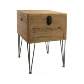 Tavolo aggiuntivo DKD Home Decor S3021927 Metallo Legno (49 x 51 x 74 cm)