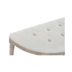 Panca DKD Home Decor Beige Naturale Legno d'albero della gomma Plastica 125 x 43 x 48 cm