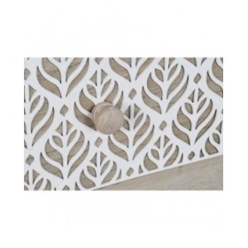 Cassettiera DKD Home Decor 80 x 42 x 80 cm Naturale Bianco Foglia della pianta
