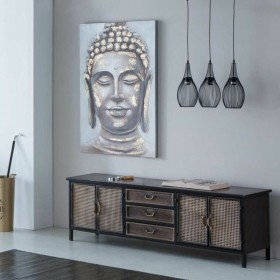Quadro Alexandra House Living Asia Tela Legno di abete 120 x 3 x 80 cm