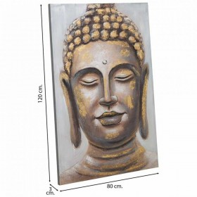 Quadro Alexandra House Living Asia Tela Legno di abete 120 x 3 x 80 cm