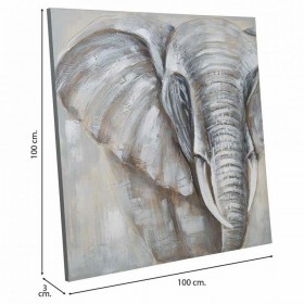 Quadro Alexandra House Living Asia Tela Legno di abete 100 x 3 x 100 cm
