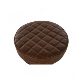 Sgabello DKD Home Decor Nero Pelle Metallo Marrone Chiaro (44 x 38 x 82 cm)