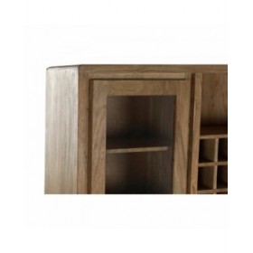 Stand Espositore DKD Home Decor Vetro Marrone Rattan Acacia (160 x 41 x 153 cm)