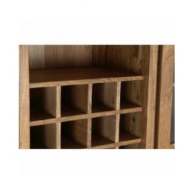 Stand Espositore DKD Home Decor Vetro Marrone Rattan Acacia (160 x 41 x 153 cm)