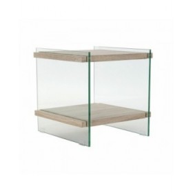 Comodino DKD Home Decor Cristallo MDF Vetro Temperato (50 x 50 x 49 cm)