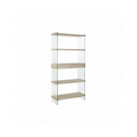 Scaffale DKD Home Decor 90 x 35 x 180 cm Cristallo Naturale Legno Trasparente Legno MDF