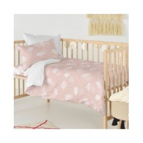 Set di copripiumino HappyFriday Basic Kids Rosa Culla Neonato 2 Pezzi