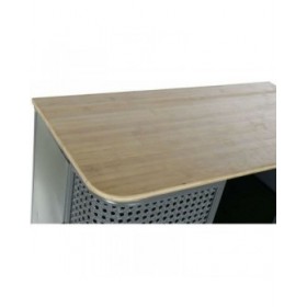 Scaffale DKD Home Decor Naturale Grigio Metallo Legno 2 Mensole (79 x 39 x 133 cm)