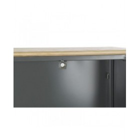 Scaffale DKD Home Decor Naturale Grigio Metallo Legno 2 Mensole (79 x 39 x 133 cm)