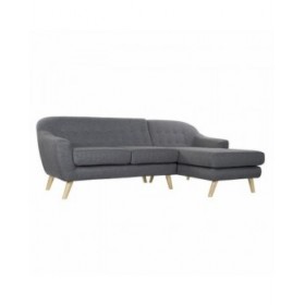 Divano a 3 Piazze DKD Home Decor 8424001799442 Grigio Multicolore Naturale Legno Legno d'albero della gomma Scandi 230 x 144 x 8