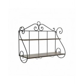 Scaffale DKD Home Decor Abete Nero Marrone Forjare (100 x 37 x 86 cm)