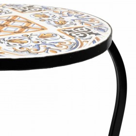 Supporto per Vaso Alexandra House Living Nero Ferro Piastrella 33 x 37 x 33 cm 3 Pezzi