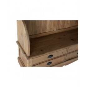 Appendiabiti con ripiano DKD Home Decor Marrone Nero Pino Specchio Naturale Alpino 124 x 40 x 200 cm