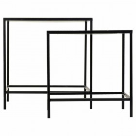 Supporto per Vaso Alexandra House Living Nero Ferro Piastrella 37 x 51 x 50 cm 2 Pezzi