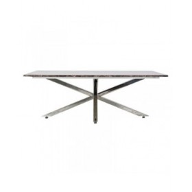 Tavolino da Caffè DKD Home Decor Argentato Marmo Acciaio Plastica 130 x 80 x 45 cm
