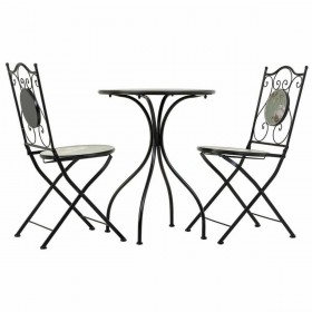 Tavolo con 2 sedie Alexandra House Living Nero 60 x 75 x 60 cm