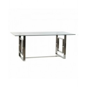 Tavolo da Pranzo DKD Home Decor S3023073 Cristallo Acciaio (180 x 90 x 75 cm)