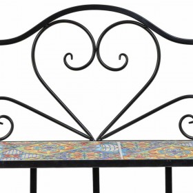 Scaffale Alexandra House Living Nero Ferro Piastrella 27 x 133 x 57 cm