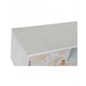 Mobile TV DKD Home Decor Bianco Legno Bambù (140 x 40 x 51 cm)