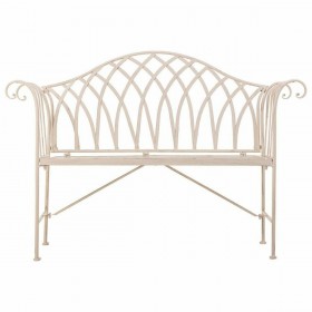 Panca Alexandra House Living Bianco Ferro 50 x 88 x 110 cm